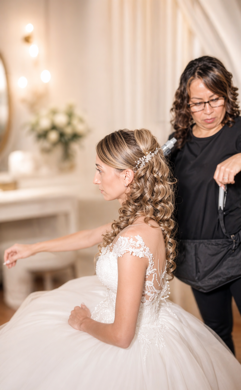 Peinado nupcial recogido